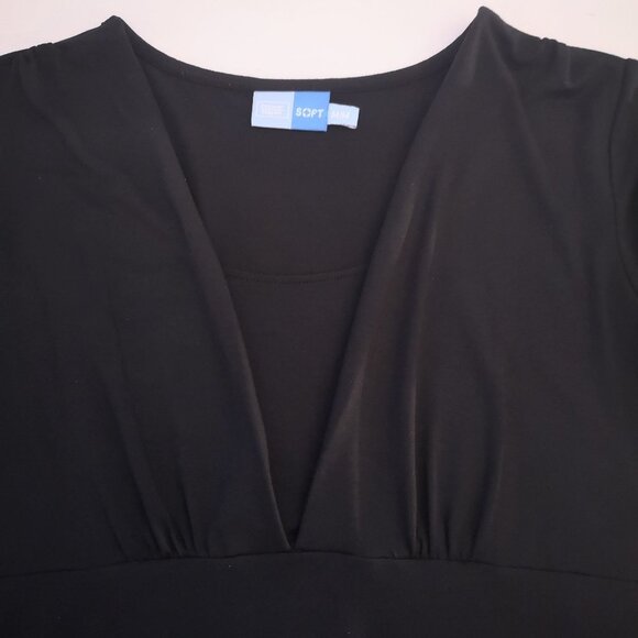 2/$30.00 - Denver Hayes Soft Ladies Black Long Sleeve Round Neck Top - Picture 6 of 9